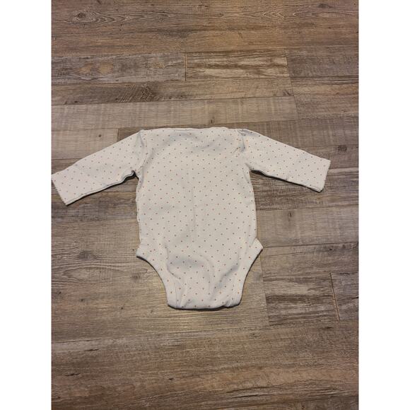 Carter's 3 months polka dot and floral long sleeve onesie - Picture 3 of 6